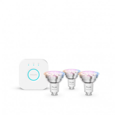Philips Hue algkomplekt Essential valge ja värviline 3 GU10 nutikat pirni 345lm