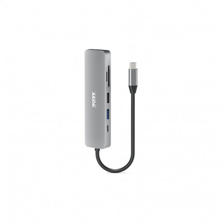 Port Designs liidesejaam USB Type-C, hõbedane