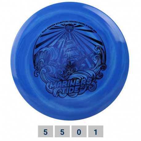 Discgolf DISCMANIA Midrange Driver S-LINE SWIRL MD3 Mariners Tide Blue/White 5/5/0/1