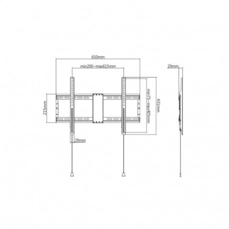 TV SET ACC WALL MOUNT 37-80"/WM-80F-01 GEMBIRD