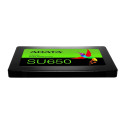 SSD|ADATA|SU650|256GB|SATA 3.0|3D NAND|Write speed 450 MBytes/sec|Read speed 520 MBytes/sec|2,5"|TBW