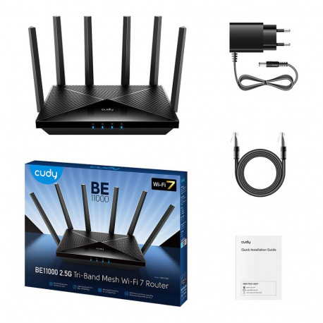 "Cudy BE11000 2.5G Tri-Band Wi-Fi 7 Mesh Router"