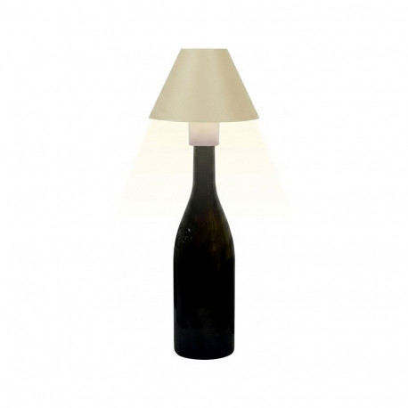 Synergy 21 LED akuga laualamp pudelile, IP54 välistingimustesse, puutelülitiga hämardatav, kollane