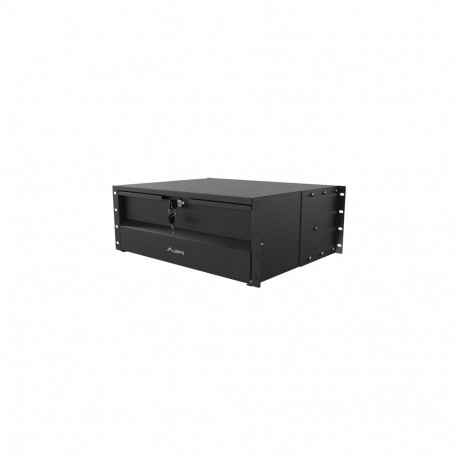 19" DRAWER 4U/483X360MM MAX LOAD CAPACITY UP TO 90KG 4 POINT ASSEMBLY BLACK LANBERG