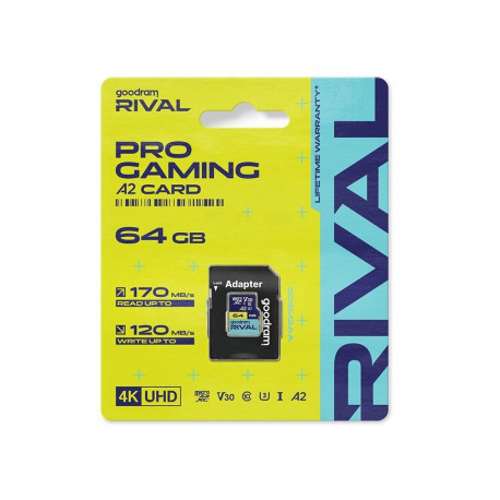Memory Card - GoodRam Rival M2AA 64 GB MicroSDXC V30 170 MB/s