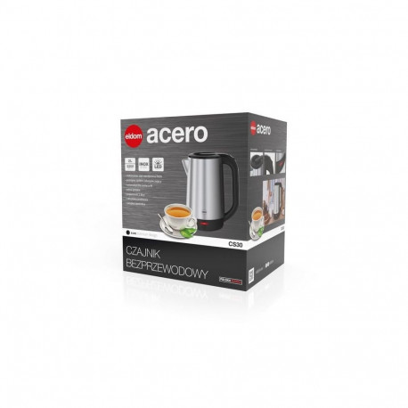 Electric Kettle - ELDOM CS30 ACERO 2L 2000W Auto Power-Off Silver