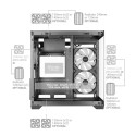 Computer Case - Mars Gaming MCVIEW3 Mini Tower For Micro ATX, Tempered Glass, Black