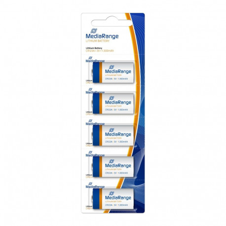 MediaRange Battery Lithium CR123A 3V/5PCS MRBAT150 MEDIARANGE (4260283116324)