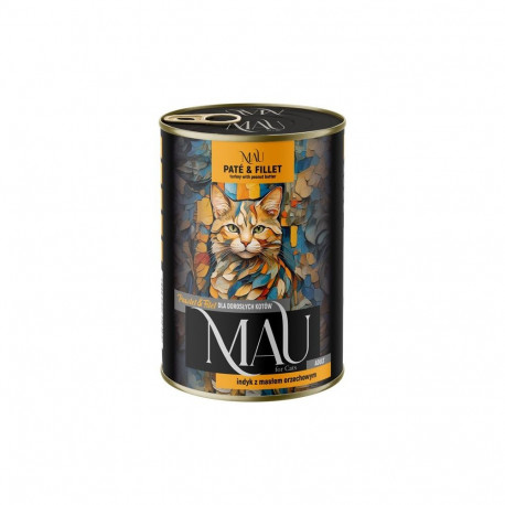 MAU märg kassitoit patee ja filee kalkun maapähklivõiga 400g