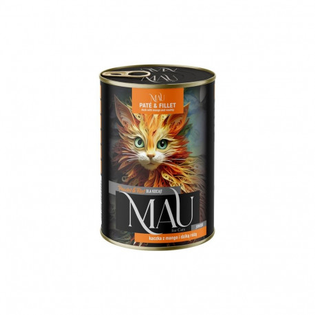 MAU märg kassitoit patee ja filee junior pardiga mango ja kibuvitsaga 400g