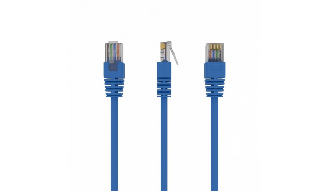 Patch cord cat.5e 1.5M blue, molded strain relief