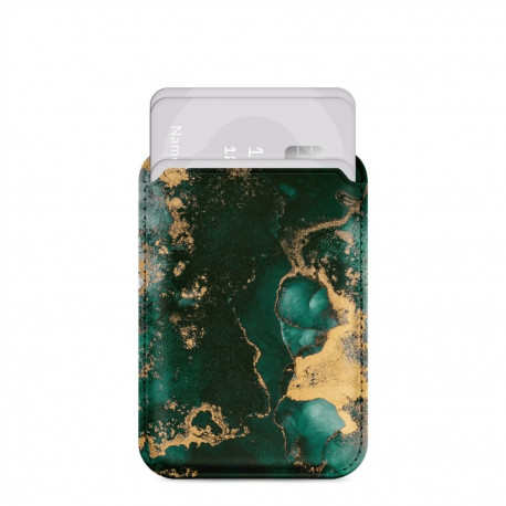 MIO Green Marble Magsafe Case Compatible Card Holder