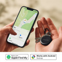 Chipolo Bluetooth-jälgija LOOP laetav silikoonsilmusega iOS-ile ja Androidile, söehall