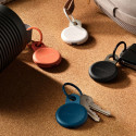 Chipolo Bluetooth-jälgija laetav silikoonist aasaga iOS-ile ja Androidile, söehall, kriitvalge, tume
