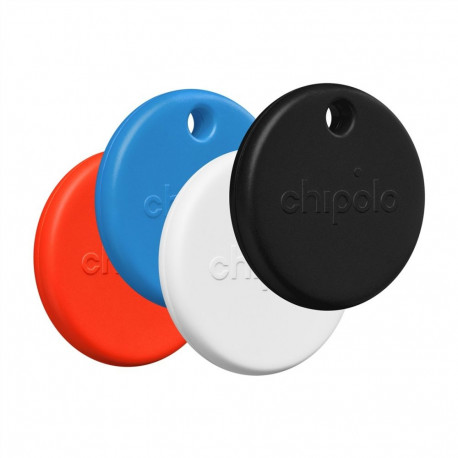 Chipolo Bluetooth-jälgija vahetatava akuga iOS & Android 4pack, must, valge, punane, sinine