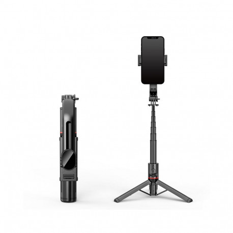 SEEK TOTI Selfie Stick with Lightweight Bracket Tripod L12-B, Black