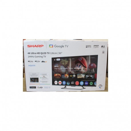 Sharp SALE OUT. 50HR7265E 50" (126cm) QLED 144Hz 4K Ultra HD Google TV, Dolby Vision, Dolby Atmos, C