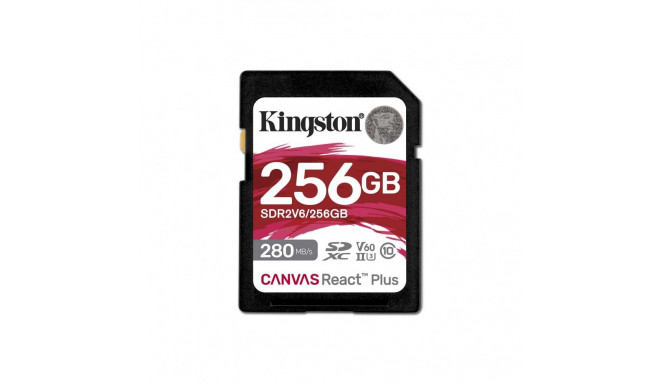 Kingston Canvas React Plus | 256 GB | SD | Flash memory class 10