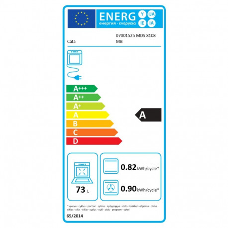 CATA ahi MDS 8108 MB 73L elektriline AquaSmart puutejuhtimine aurufunktsioon konvektsioon kõrgus 59.