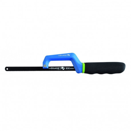 Hogert mini saeraam koos tera HT3S274-D, 300mm, 24 hammast/inch, polümeerkattega, ergonoomiline käep