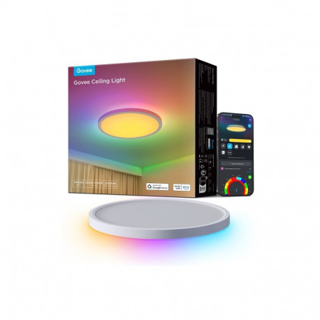 Smart Ceiling Light - Govee 30cm RGBWW + RGBIC 28W, 2400lm, Wi-Fi/Bluetooth