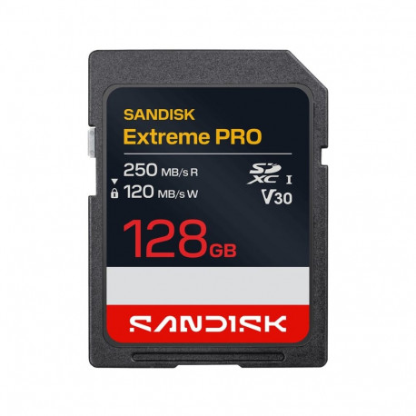 Memory Card - SanDisk Extreme PRO SD UHS-I 128 GB 250 MB/s Read 120 MB/s Write