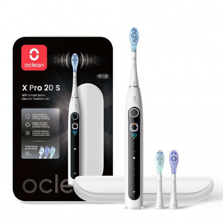 Electric Toothbrush - Oclean X Pro 20 S, 84,000 Movements/Min, 40 Days Battery Life, White