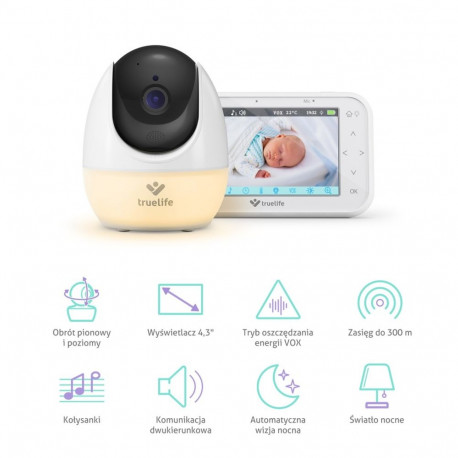 Baby Monitor - TrueLife NannyCam R4 Pro 720p, Two-Way Talk, Night Mode
