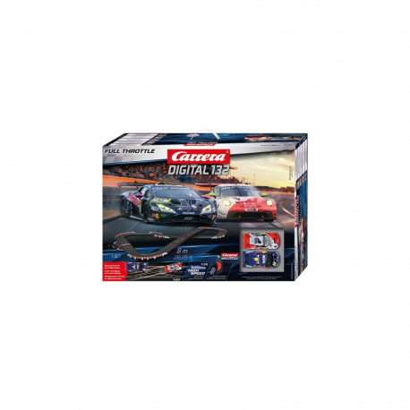 Slot Car Racing Set - Carrera Digital 132 Full Throttle, Multiple Cars, Customizable Track