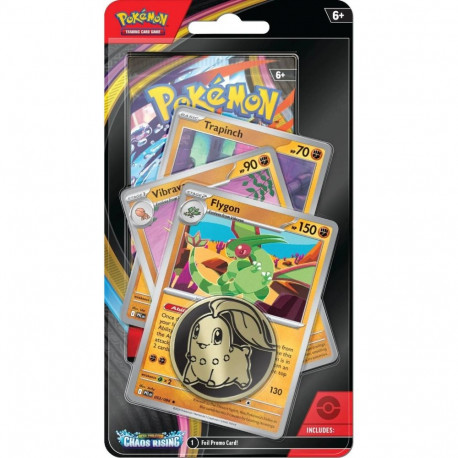 Trading Card Game - Pokémon Mega Evolution Chaos Rising Premium Checklane Blister With Flygon, Vibra