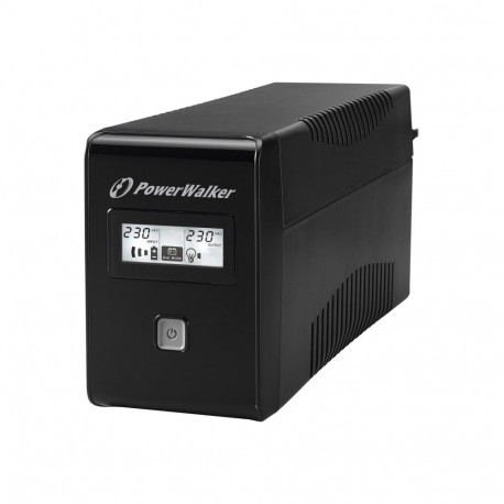 POWERWALK katkematu toiteallikas VI 850 LCD liin-interaktiivne 850VA 2x SCHUKO RJ11 USB