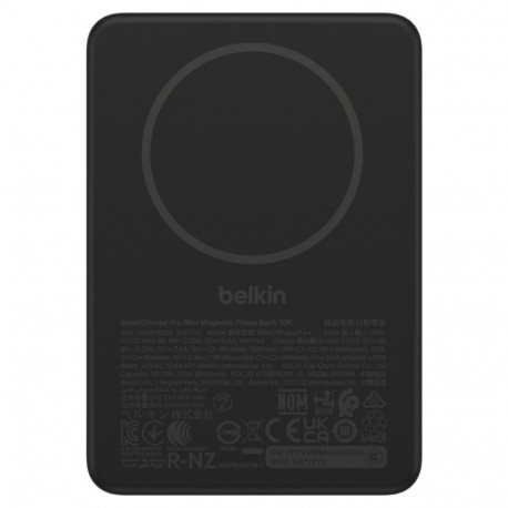 Belkin BoostCharge Slim 10000mAH mag.PB/15W Qi2 black BPD018hqBK