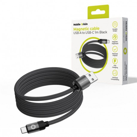 Mobile Origin magnetiline kaabel USB-A to USB-C 1m, must