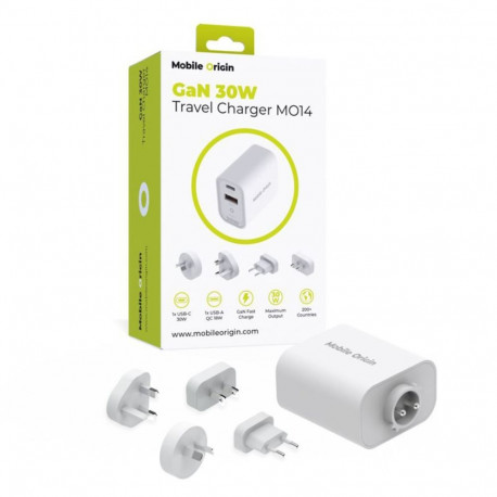 Mobile Origin reisilaadija MO14 30W EU/USA/UK/AUS