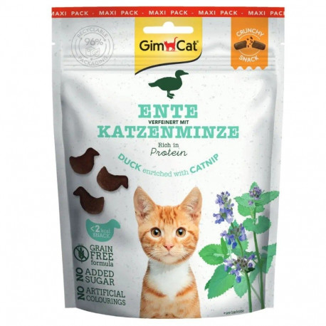 GIMCAT Crunchy Snacks Duck with Catnip – cat treat – 140g