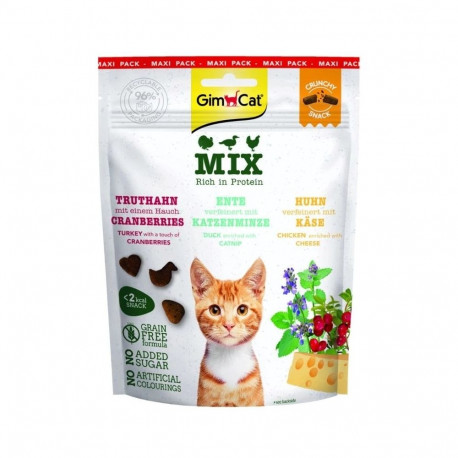 GIMCAT Crunchy Snacks Protein Rich Mix – cat treat – 140g