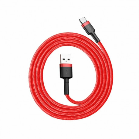 Baseus telefonikaabel 6953156278219 1m USB A USB C, punane