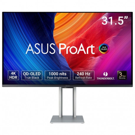 ASUS ProArt OLED PA32UCDM computer monitor 80 cm (31.5") 3840 x 2160 pixels 4K Ultra HD QD-OLED Silv
