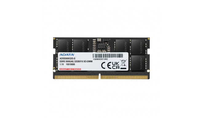 ADATA mälumoodul Premier 1 x 16GB DDR5 262-pin SO-DIMM ECC