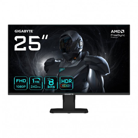GIGABYTE GS25F2A 25" FHD Gaming Monitor - 1920 x 1080, 240Hz, 1ms, 300 cd/m², Display HDR 10, HDMI 2