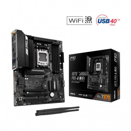 Asrock emaplaat X870 Pro-A WiFi AMD X870 Socket AM5 ATX