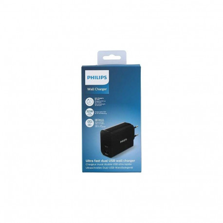 Philips High Power Dual USB Charger PD 1 USB-A USB C DLP2621/12