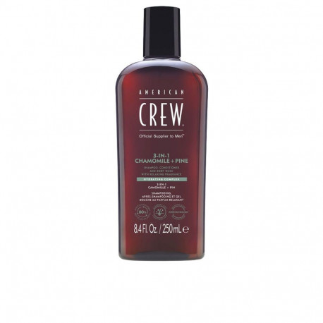 American Crew šampoon 3-ühes kummel ja mänd 250ml