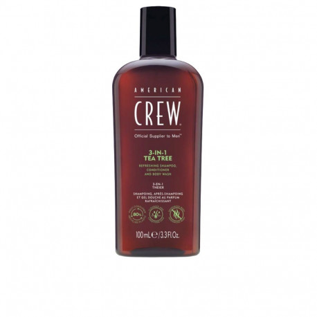 American Crew 3-ühes šampoon, palsam ja dušigeel teepuu 100ml