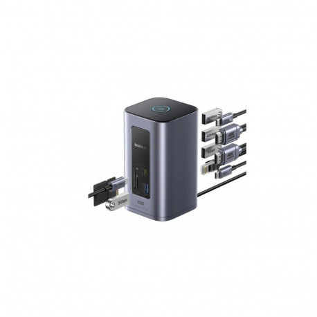 Baseus Air Spacemate 12-in-1 USB-C Docking Station 2xHDMI 4K@60Hz | 2xUSB-C 10Gb/s | 2xUSB-A 5Gb/s |
