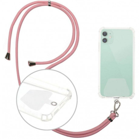 Setty kaelapael telefonile, 150cm, nailon, roosa