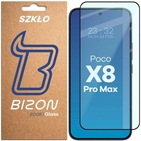 Kaitseklaas Bizon Poco X8 Pro Max Edge, must