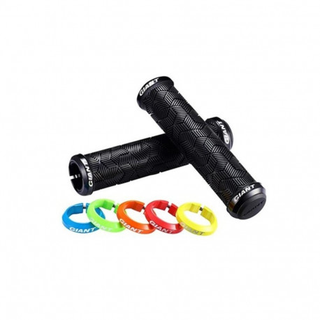 Käepidemed GIANT TACTAL DOUBLE LOCK-ON GRIP must/sinine