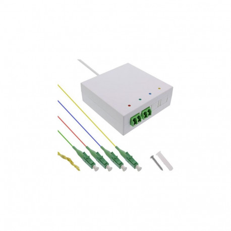 InLine FTTH connection box pre-assembled 4x LC/APC 9/125µm 50m