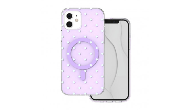 Bubble Dots Mag case for iPhone 11 purple